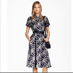 Brooks Brothers-Midi Shirt Dress in PalmTree Print